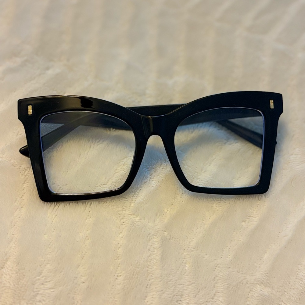 Bold Black Oversized Square Glasses
